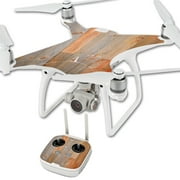 Skin Decal Wrap Compatible With DJI Phantom 4 Drone Barnwood