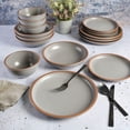 thumbnail image 6 of Lagos Coupe Dinnerware Set, Service for 4 (16pcs), Grey, Grey (Double Bowl), 6 of 6