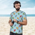 thumbnail image 4 of Wukai Modern Ice Cream Print Men's Short-Sleeved Mesh T-Shirt,Quick-Dry Short Sleeve Workout T-Shirt-X-Small, 4 of 8