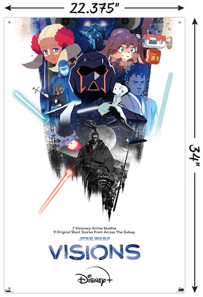 Star Wars: Visions - One Sheet Wall Poster with Push Pins, 22.375" x 34"