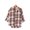Brown, variant on Delayuji Women's Button Down Shirt Plaid Checkered Shirt Retro Style Loose Long Sleeved Shirt Spring Outfit