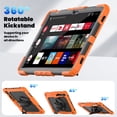 thumbnail image 5 of For Samsung Galaxy Tab S10 Plus/S9 FE+/S9+ Case 12.4 inch, 360 Rotating Shockproof Cover with Stand, Screen Protector, Shoulder Strap (SM-X820/X810/X610), Orange, 5 of 7