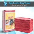 thumbnail image 2 of Simpli-Magic 79101 Shop Towels, 14"x12", 50 Pack, Cotton, Red, 2 of 8