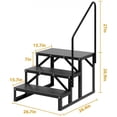 thumbnail image 4 of 2/3/4 Step RV Stairs, RV Steps with Handrail & Anti-Slip Panel - 660lb Capacity Portable Alloy Steel Ladder for Easy Access to RVs, Hot Tubs, and Travel Trailers, 4 of 7