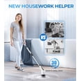 thumbnail image 3 of FVSA Electric Spin Scrubber, Cordless Cleaning Brush, 7 Replaceable Heads, Extendable Handle, White, 3 of 10