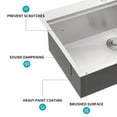 thumbnail image 4 of 30 Drop In Kitchen Sink - 30 x 22 x 9 inch Kitchen Sink Topmount Ledge Workstation 16 Gauge Stainless Steel Single Bowl Kitchen Sink, 4 of 7