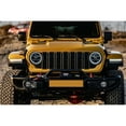 thumbnail image 6 of Front Mesh Grille Grid Grill for 2018-2024 Jeep Wrangler Rubicon Sahara Sport JL/JT Without Camera Hole Black Plastic, 6 of 10
