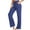 Blue, variant on Warm Pants for Women Fashion Women Solid High Waist Pockets Loose Drawstring Wide leg Yoga Pants Plus Size Fleece Lined Leggings Butt Lift