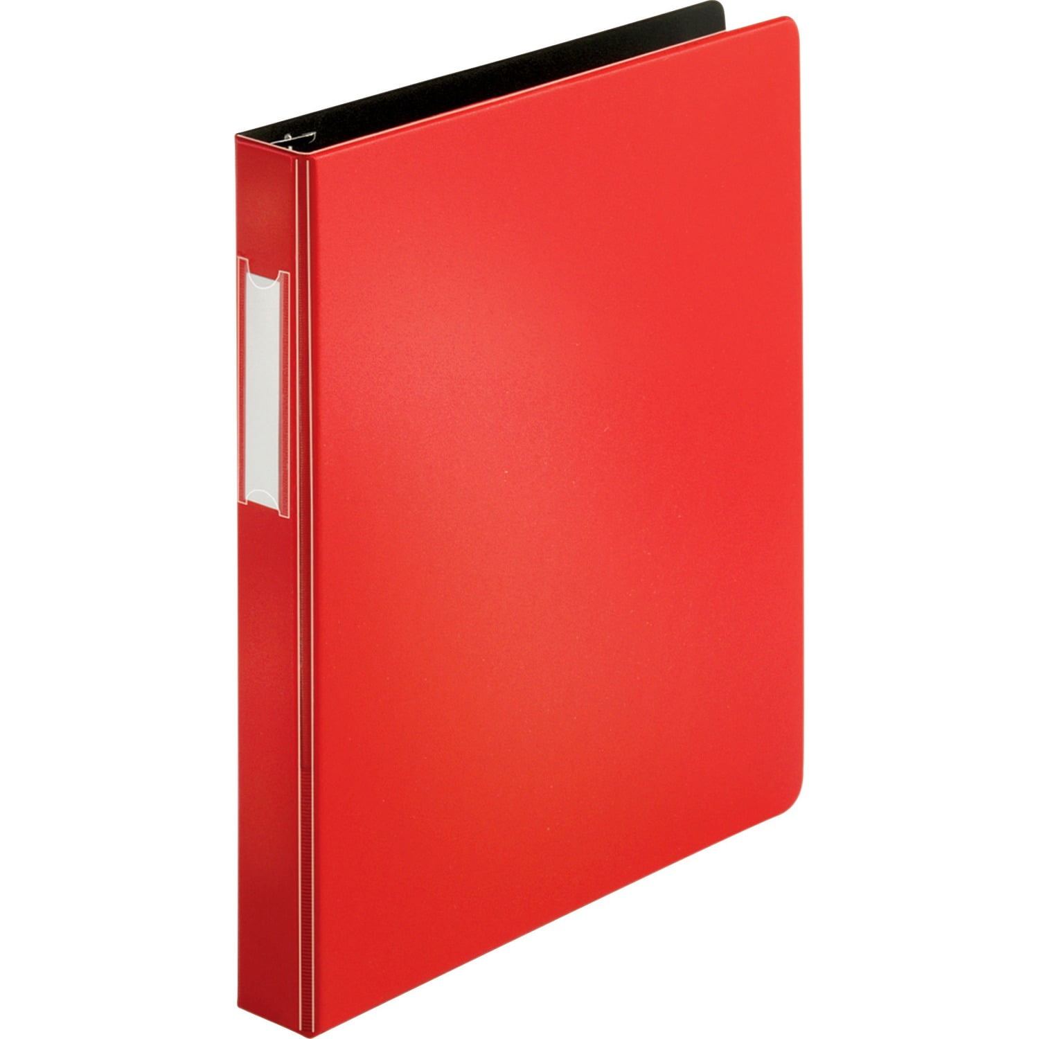 Business Source D-Ring Binder w/Label Holder Hvy-Dty 1' Red 33108