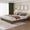 California King - Walnut, variant on Minimalist Wave Edge Wooden Platform Bed Frame - Twin Size - Low Profile Noise-Free Slats, Easy Assembly, No Box Spring Needed, Modern Bedroom Furniture - Walnut