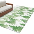 thumbnail image 2 of Green Forest Area Rug 4x6 FT, Non Slip Kids Room Carpet, Contemporary Silhouette Abstract Art Washable Soft Floor Carpet Non-Shedding Throw Rug for Dorm Kitchen Study Room Home Office Bedside, 2 of 9