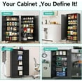 thumbnail image 4 of SISESOL Metal Storage Cabinet with Doors and Shelves,Black Storage Cabinet with Leg,Metal Pantry Cabinets,Ventilated Pantry Closet,Tall Large Cupboard for Home,Kitchen,Dining/Living/Laundry Room, 4 of 7