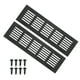 thumbnail image 1 of Cubierta de ventilación rectangular Uxcell 9"x2.4" 2pcs con rejilla de ventilación y tornillos para gabinete negro, 1 of 7