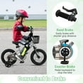 thumbnail image 4 of Costway 14" Kid's Bike with Training Wheels Adjustable Handlebar & Seat Handbrake Silver, 4 of 10