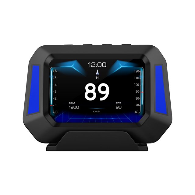 Speravity Velocímetro Digital LCD HUD con cable para coche, odómetro, tablero de instrumentos delantero del vehículo, voltaje, velocidad giratoria, Trazadores de navegación Speravity VI009604-00B