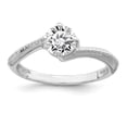 thumbnail image 1 of 925 Sterling Silver Rhodium Plated Cubic Zirconia Ring, 1 of 2