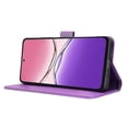 thumbnail image 4 of Compatible with Oppo A5 Pro 5G Phone Case PU Leather Diamond Texture Wallet Phone Case - Purple, 4 of 5