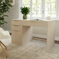 thumbnail image 2 of Martha Stewart Home Office Modular Single-Drawer Desk with 3 Drawer File Cabinet in Light Natural with Brushed Gold Hardware, 2 of 10