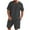 Dark Gray, variant on Ohufall Men's Short Sets 2 Piece Outfits Fashion Casual Short Sleeve Crewneck Shirt and Beach Shorts with Multi Pockets Mens Short Sets 2 Piece Outfits