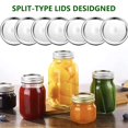 thumbnail image 3 of TFixol 80-Count Regular Mouth Canning Lids - Split-Type Metal Mason Jar Lids for Canning - Food Grade Material 100% Fit & Airtight for Regular Mouth Jars Canning Flats for Ball, 3 of 6