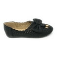 thumbnail image 3 of Victoria K Women's Diamond Cut Out With Embossed Bow Ballerina Flats, 3 of 4