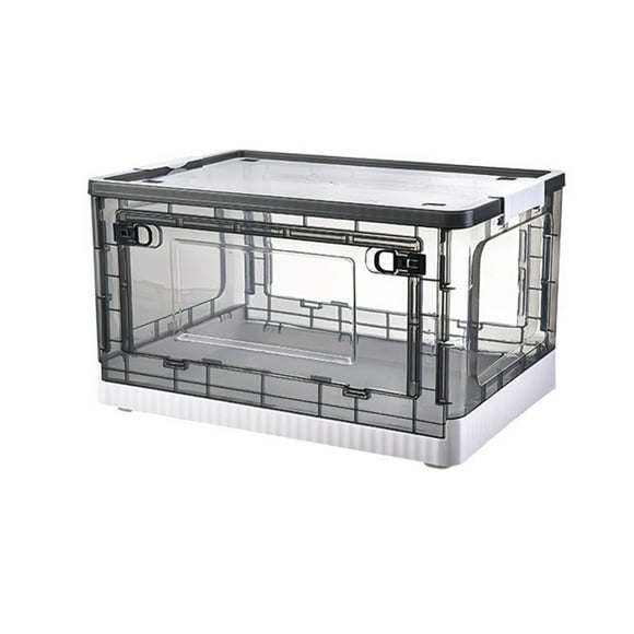 Caja con ruedas, caja de almacenamiento con puertas laterales, caja de ropa, contenedor de almacenamiento, logre más