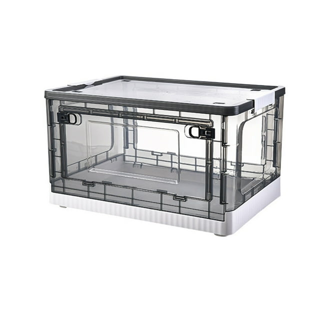 Caja con ruedas, caja de almacenamiento con puertas laterales, caja de ropa, contenedor de almacenamiento, logre más