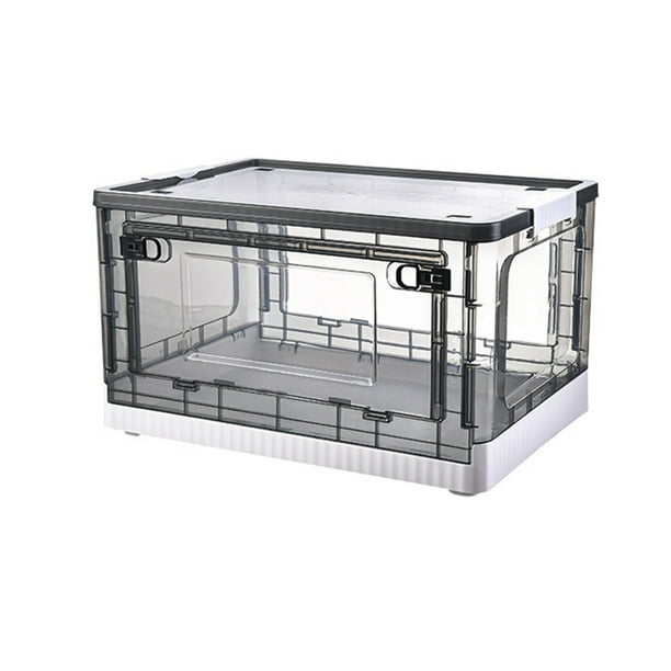Caja con ruedas, caja de almacenamiento con puertas laterales, caja de ropa, contenedor de almacenamiento, logre más