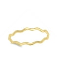 thumbnail image 4 of CHOOSE YOUR COLOR Yellow Gold-Tone Wave Eternity Midi Ring .925 Sterling Silver Band Jewelry Female Size 9, 4 of 4