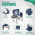 thumbnail image 3 of Sunnyfeel Camping Directors Chair, Heavy Duty,Oversized Portable Folding Chair with Side Table, Pocket for Beach, Fishing,Trip,Picnic,Lawn,Concert Outdoor Foldable Camp Chairs, 3 of 8