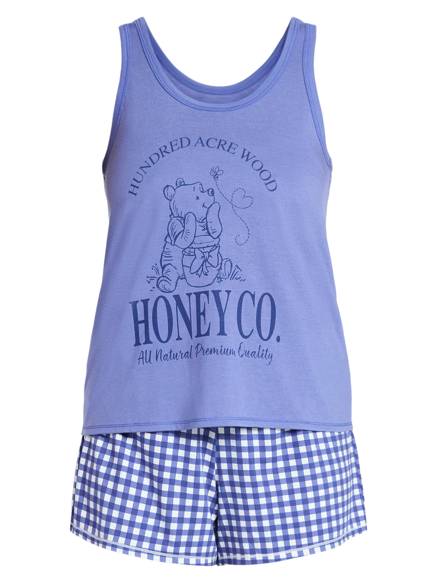Disney Winnie the Pooh Women's and Women's Plus Tank Top and Shorts Pajama Set, 2-Piece, Sizes XS-3X