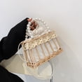 thumbnail image 2 of Sywqhk Bolso Cruzado Con Cordón De Cesta De Perlas De Encaje Tejido Retro Para Mujer (B) Sywqhk Para estrenar, 2 of 9