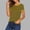 Yellow, variant on Women's Short Sleeve Striped Shirt Summer Casual Loose Fit Crewneck T Shirt Basic Pullover Tops Yellow