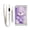 Purple Bear with Star Heart, variant on JIALIOU Nylon Trifold Card Wallet with ID Window Zipper Pocket for Men Women Teen Forest Wolf Moon