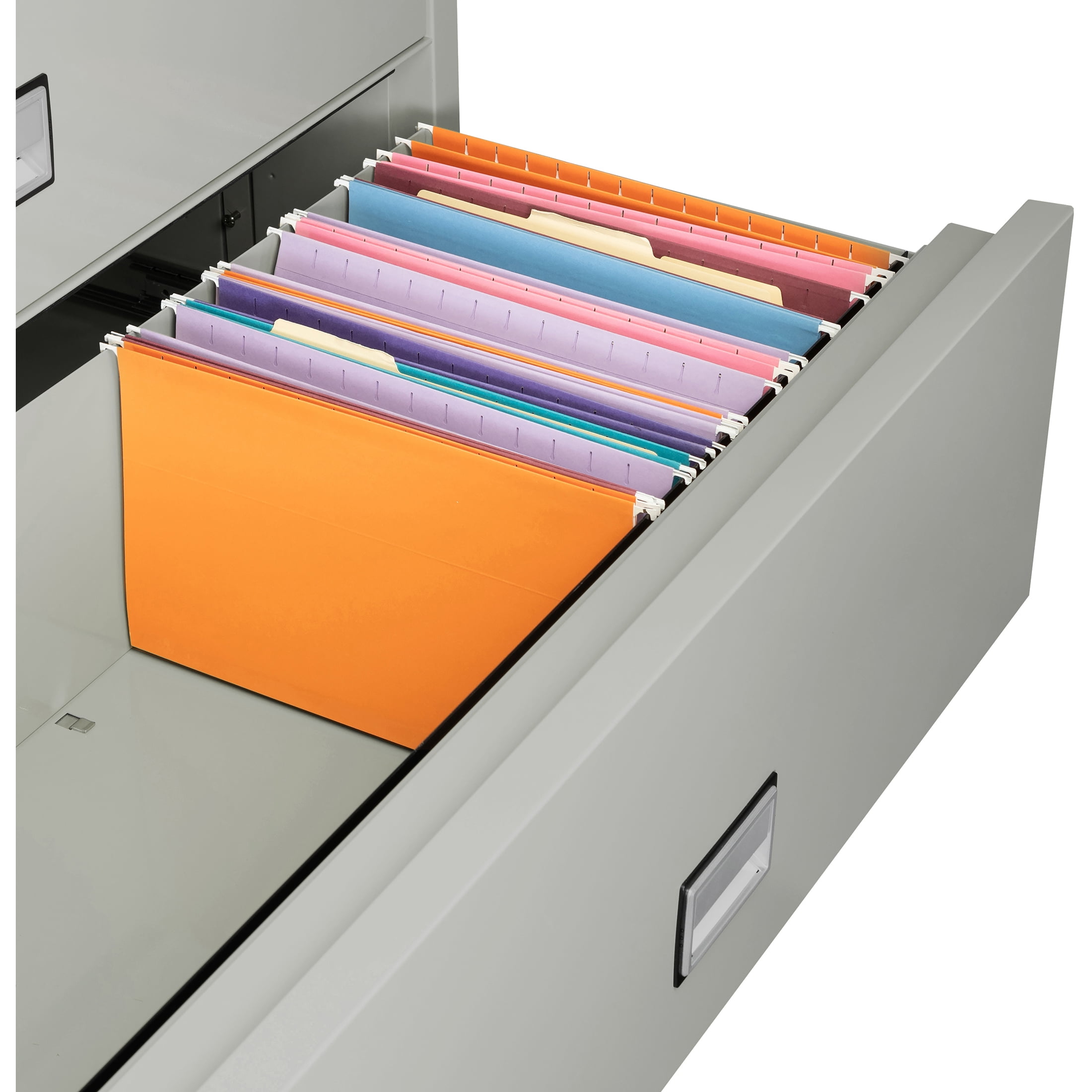 Phoenix Safe Lateral 44 inch 3-Drawer Fireproof File Cabinet with Key Lock, Water Seal, Gray, LAT3W44LG