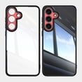 thumbnail image 3 of for Samsung Galaxy S26 Plus Case Clear Slim, [Built in Lens Protector] [Non Yellowing] TPU Bumper Transparent Back Hard Shell Shockproof Thin for Men Women for Samsung Galaxy S26 Plus, Blackred, 3 of 6