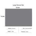 thumbnail image 2 of QZS Nonstick Table Mat,15.8x23.6x0.06In Multipurpose Heat Resistant Silicone Mat,Non-Slip Waterproof Kitchen Pad for Home,Kitchen(2pcs,Gray), 2 of 6