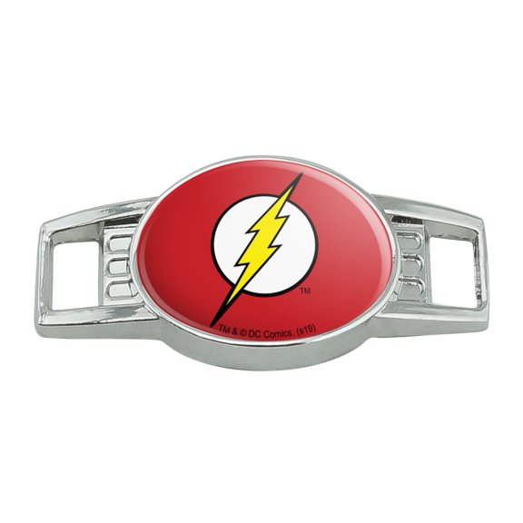 The Flash Lightning Bolt Logo Shoe Shoelace Shoe Lace Tag Runner Gym Charm Decoration