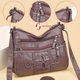thumbnail image 1 of LHSHID Vintage chic rivet accent soft PU leather crossbody shoulder bag-spacious multi-zipper messenger bag with adjustable strap, perfect for women on-the-go-stylish, durable, and easy to clean, 1 of 1