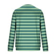 thumbnail image 4 of LNWUY (S-5XL) Big and Tall Men's Fashion Casual Striped Crewneck Long Sleeve Top T-Shirt Basic Pullover Loose tee Shirt Green XL, 4 of 5