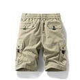 thumbnail image 3 of Mgmyaa Men's Stretch Cargo Shorts Casual Drawstring Comfortable Workwear Shorts, 3 of 8