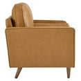 thumbnail image 4 of Modway Valour Mid-Century Leather Solid Print Tufted Armchair, Tan, 4 of 9