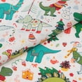 thumbnail image 2 of Singer Print Fabric, 100% Premium Cotton, Christmas Festive Dino , 3 Yards, 2 of 2