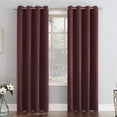 thumbnail image 1 of ZMLEVE Soho Blackout Energy Efficient Grommet Curtain Single Panel, 54" x 84", Wine, 1 of 7
