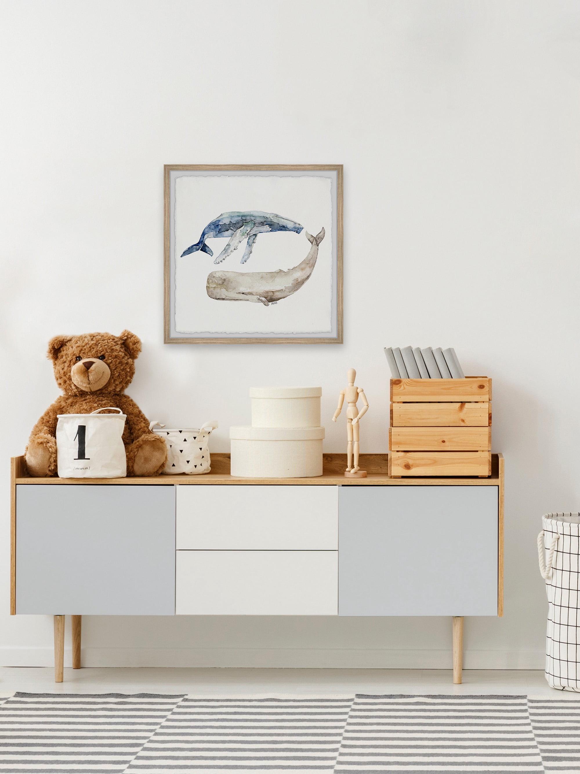 Marmont Hill Whale Duo by Rachel Byler Framed Wall Art