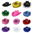 thumbnail image 2 of lanema Vintage Style Feather Tinsel Brim Hat Cowboy Western Style Cowboy Hat Windproof, 2 of 13