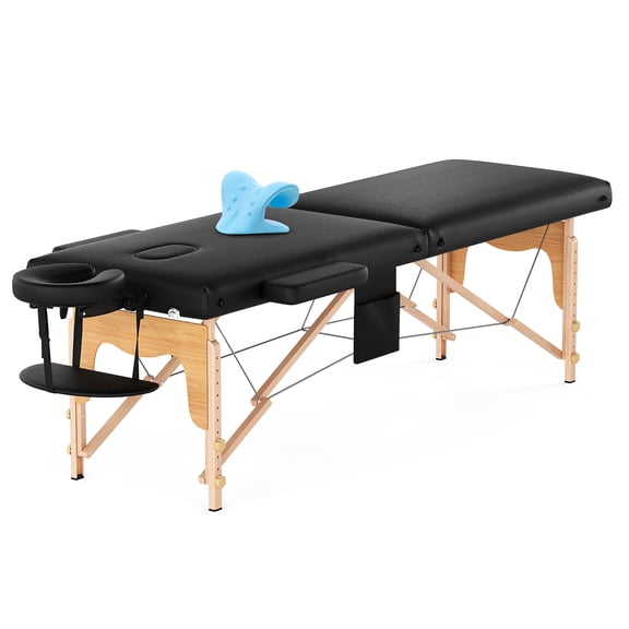 VIRRMO Massage Table Portable with Neck Stretcher, 84 inch Massage Bed Adjustable Lash Bed Massage Bed Tattoo Table for Eyelash Extensions Beauty Tattoo
