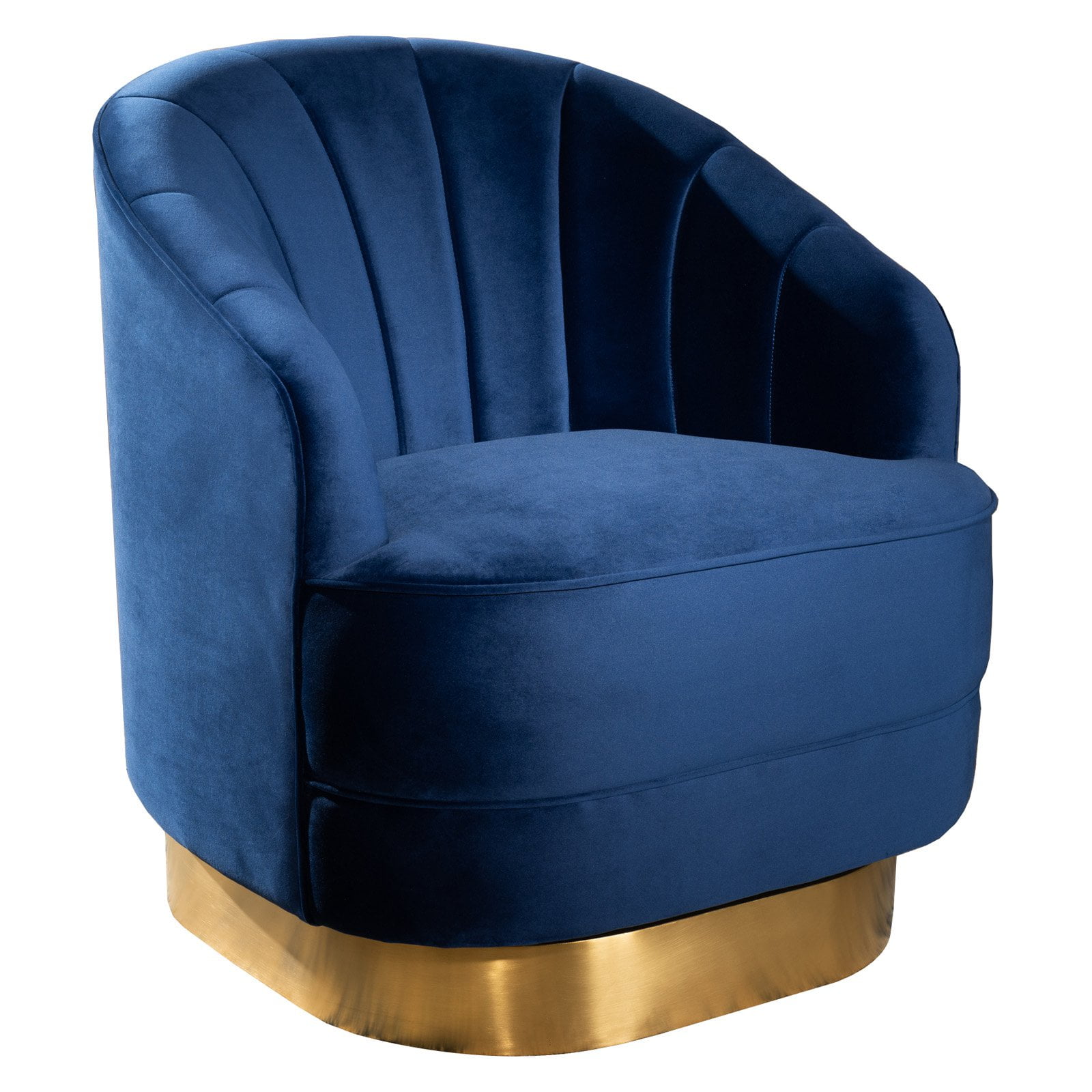 Baxton Studio Fiore Glam and Luxe Royal Blue Velvet Fabric Upholstered