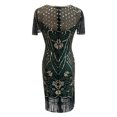 thumbnail image 5 of Dpytoraw Flapper Dresses 1920s Dresses For Women Lace Neck Great Dresses For Women Roaring 20s With Sleeve For Harlem Nights//Party, 5 of 5
