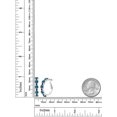 thumbnail image 2 of Gem Stone King 925 Sterling Silver London Blue Topaz and Blue Sapphire Hoop Earrings for Women (3.65 Cttw, Round 4MM and 1.9MM, Gemstone Birthstone 1 inch Diameter), 2 of 4